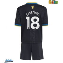 Manchester United Casemiro #18 Tredjedraktsett Barn 2025-26 Kortermet (+ Korte bukser)